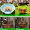 3x Semicircle Coco Fiber Liners for Hanging Wall Baskets Flower Planter Liner
