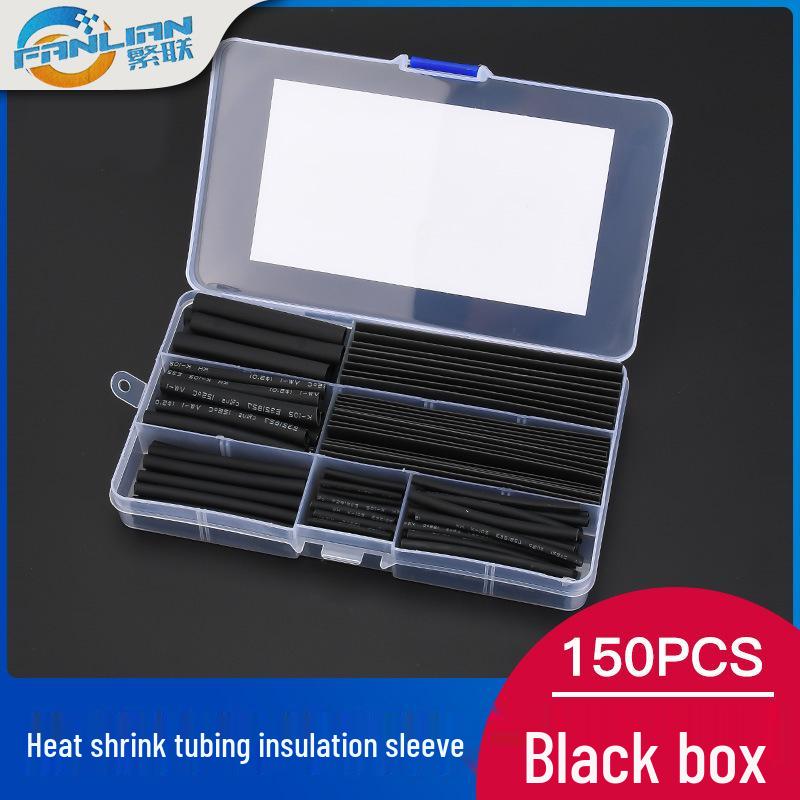 

150-Piece Eco-Friendly Black Heat Shrink Tube Set