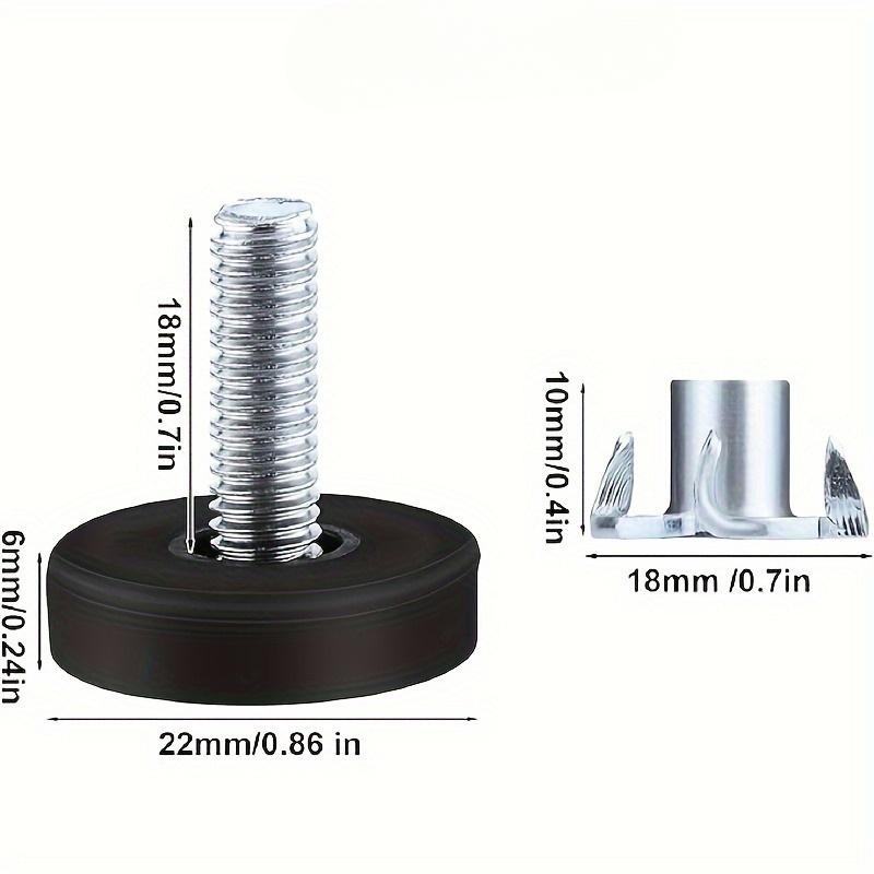 20PCS Stainless Steel Adjustable Leveling Furniture Legs - Heavy Duty Non-Slip Base for Tables/Chairs/Cabinets/Sofas