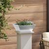 Garden Planter Silver 40 X 40 X 15 Cm Galvanized Steel