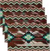 4/6/8 Stück Südwestliche Stammes-Leinen-Platzsets Retro Indianer Geometrische Aztec Tischsets Waschbare Küchen-Platzsets