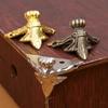 4PCS Retro Corner Protector Jewelry Box Wooden Box Retro Carving Foot Decoration Corner Protector Furniture Hardware Bracket