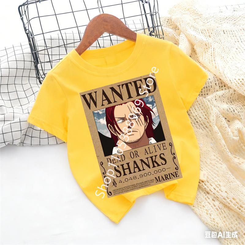 Cute Chopper Cartoon Print Kids TShirt Adorable Anime Character Design Childrens Short Sleeve Tee Perfect for Litt