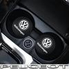 2pcs Car Cup Holder Insert Pad Emblem Coaster Anti-Slip Mat For VW Golf Tiguan T-Roc Polo Passat ID.4 T-Cross ID.3 Taigo ID.7 zj6