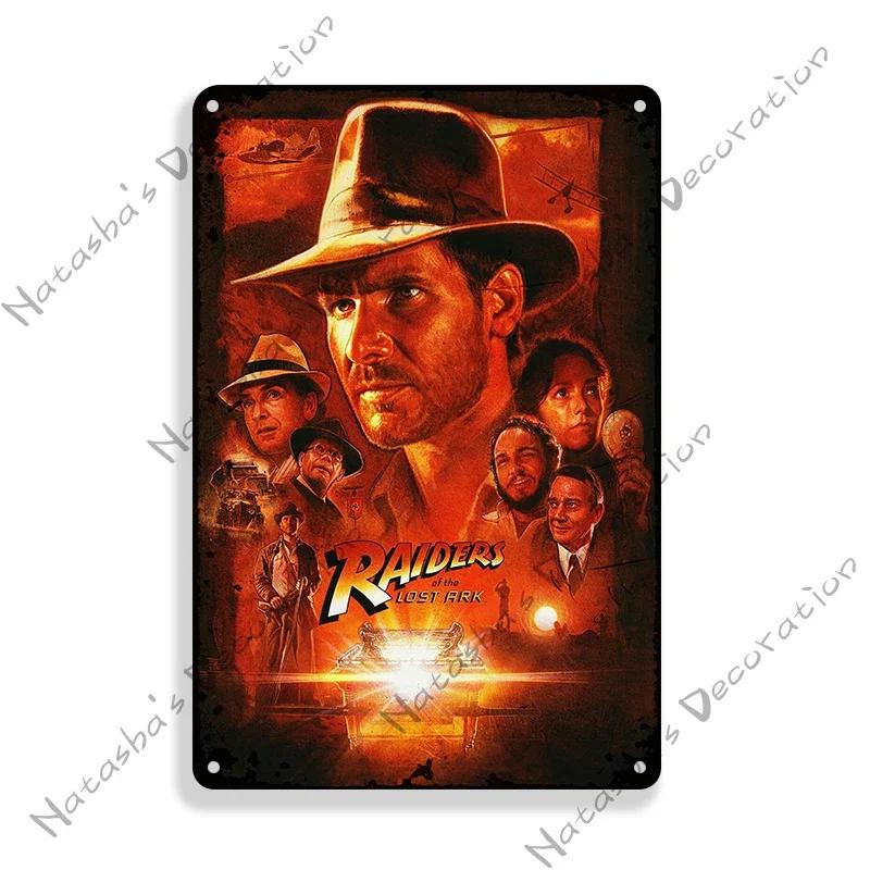 Movie Jurassic Park Metal Tin Sign E.T. Metal Signs Poster JAWS Vintage Poster Old Decorative Plate Metal Plaque Wall Plate