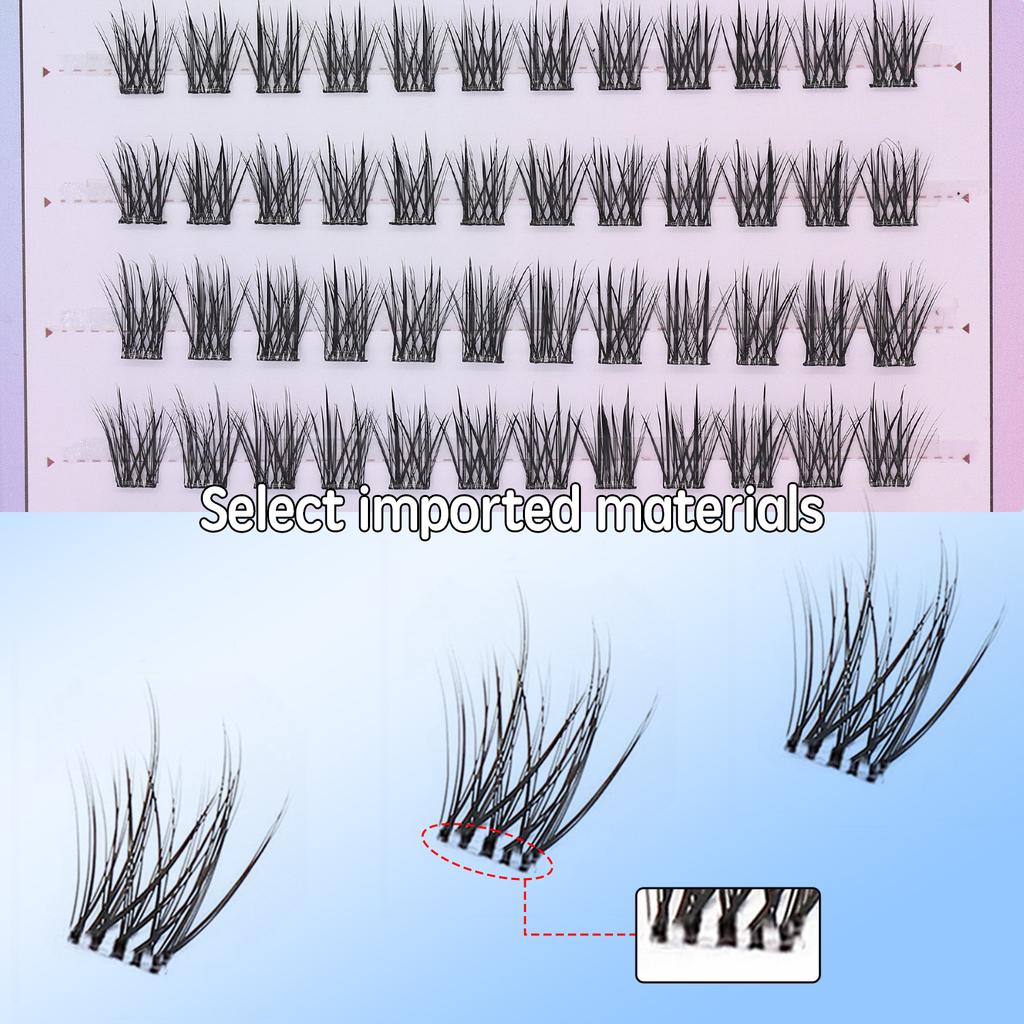 6 Rows Series Glue Free Lashes No-Adhesive Eyelash Set for Full Reusable Defined Lashes Long Lasting Reusable & Easy to Wear.
