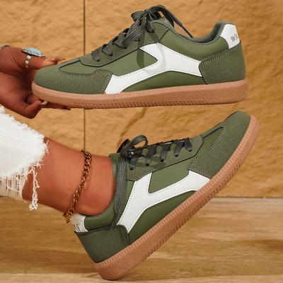 Fashion Spring and Autumn Women Flat Fashion Soft Sole Lace Up Walking Shoes Woman Lightweight Comfort Low Top Sneakers Zapatos De Mujer