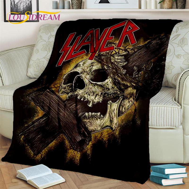 Rock Heavy Metal Slayer Band Blanket,Soft Throw Blanket for Home Bedroom Bed Sofa Picnic Travel Office Rest Cover Blanket Kids