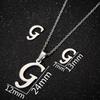 English Letter Necklace & Earring Set: Fashionable Jewelry for Women