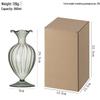 Retro French Embossed Glass Vase for Hydroponic Floral Decor - Clear Craftsmanship for Living Room and Dining Table