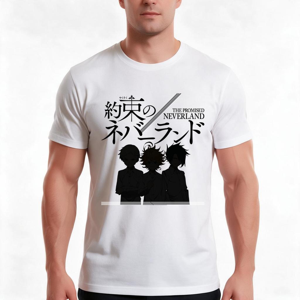 The Promised Neverland Tshirt Summer Casual Cotton Tee Oversized Streetwear Tops Vintage Graphic Print Unisex Unisex Unisex