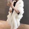 Fashion and Environmentally Friendly Fox Fur Women's Autumn and Winter New Large Shawl Cape Medium and Long Light Luxury Fashion Outer Coat