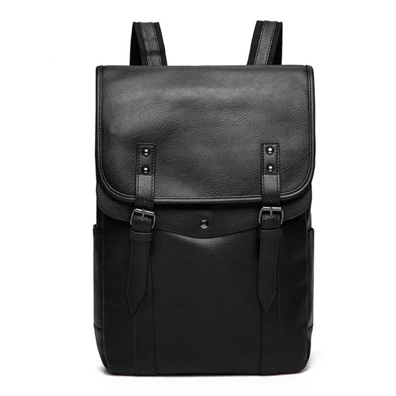 Multifunctional Vintage Waterproof Backpack Men Luxury School Bags Leather Backpacks Travel Retro 15.6 Inch Laptop Bag For Men