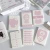 Kawaii Pink Cat Memo Pad 50 Sheets Cute Paw Print Sticky Notes A7 Size Notepad for Journaling Study Office School Stationery