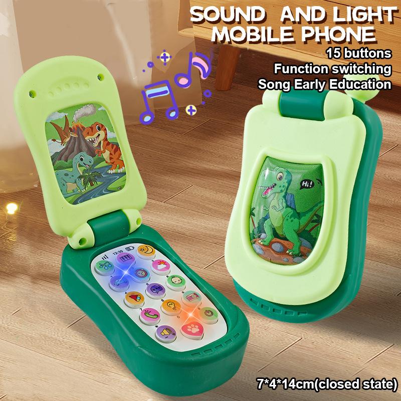Children Puzzle Early Education Multifunctional Music Mobile Phone Baby Simulation Model Telephone Cartoon Lighting Toy Gift