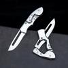 Outdoor Folding Knife Fruit Knife Stainless Steel Camping Knife Mini Mechanical Folding Knife Keychain Carrying Pocket Knife