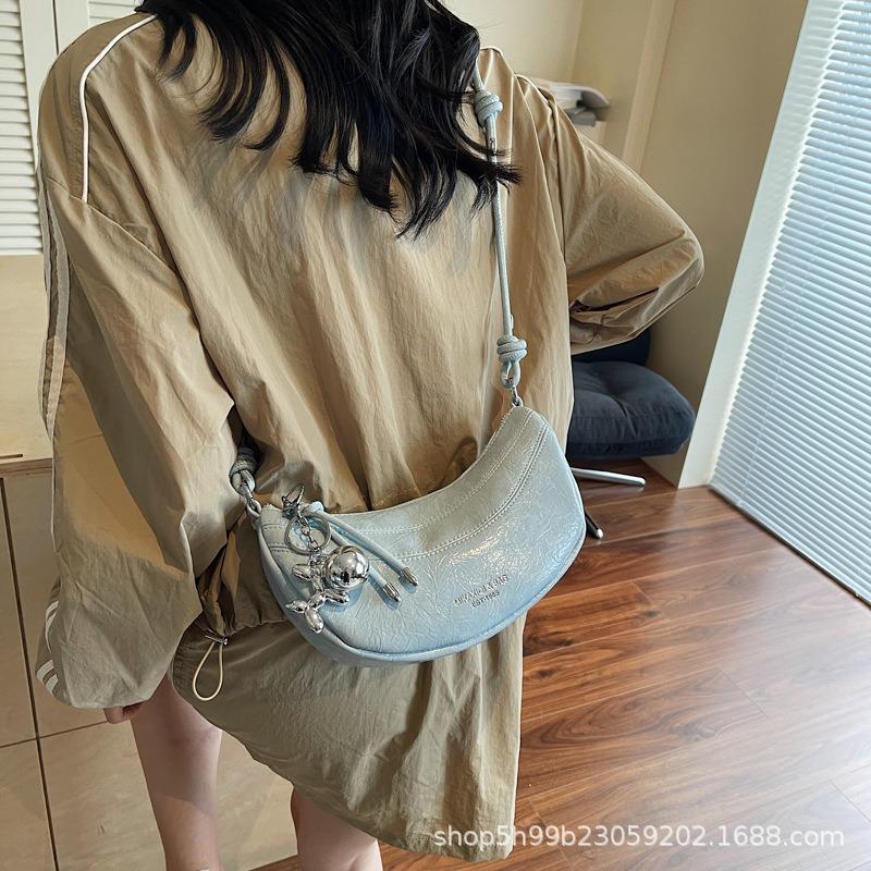 Retro Shoulder Bag Women's Large-capacity Crescent Bag Personalized Casual Fashion Dumpling Bag Women