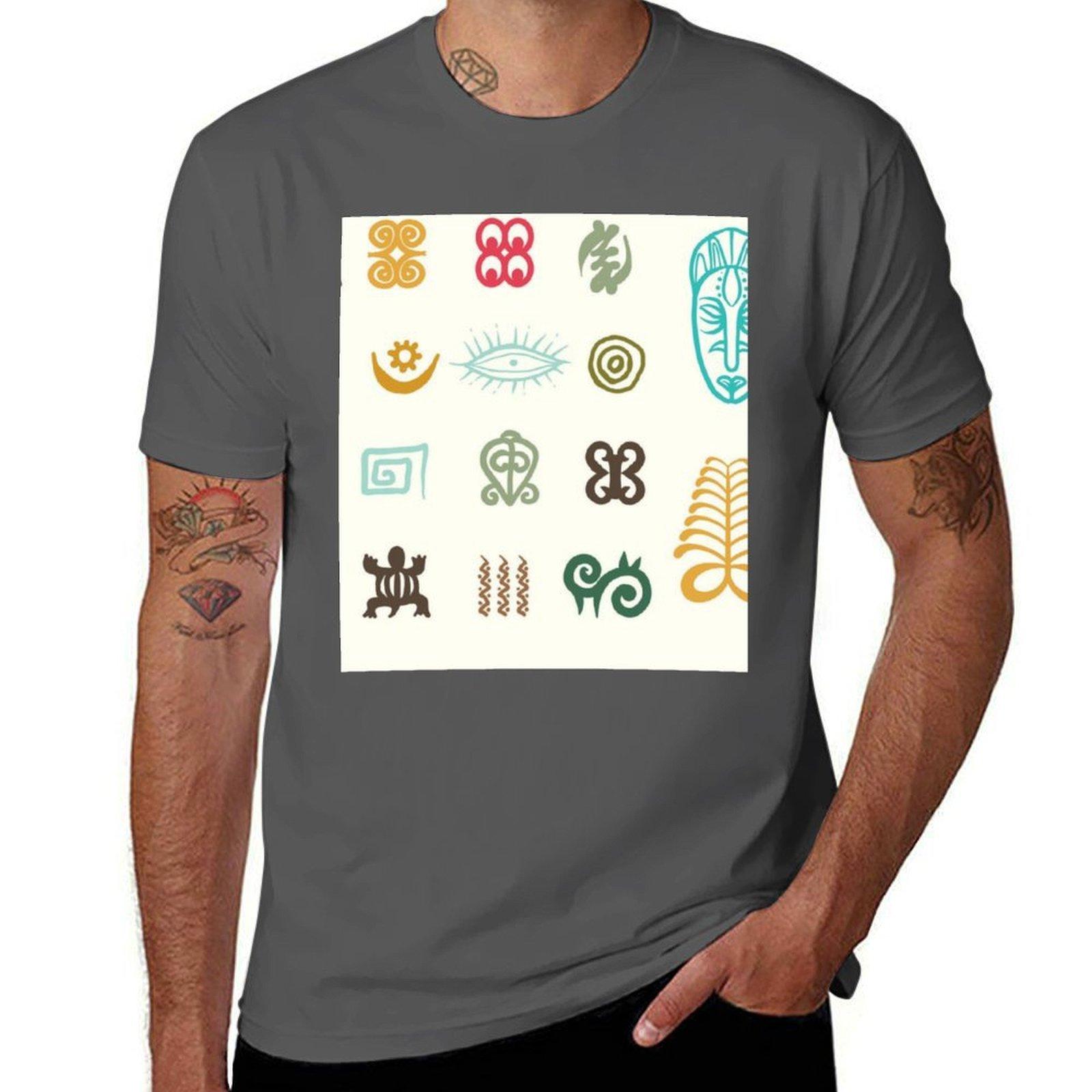 

Adinkra Symbols T-Shirt man t shirt designer funny t shirts man T-Shirt 4XL