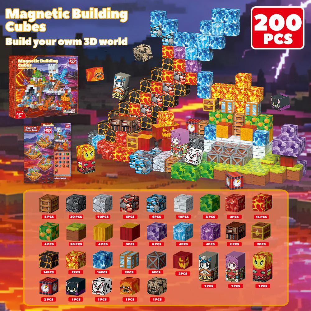 Magnetic Cubes: Children's Suction-Assembly Building Blocks