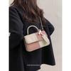 Premium Bag Women's New Fashion Versatile Messenger Bag Splicing Portable Small Square Bag Women's Shoulder Bag