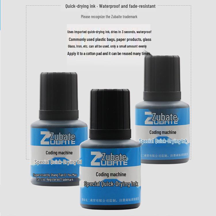 Zubate Quick-Dry Ink Stamper for Self-Inking Date Stamps