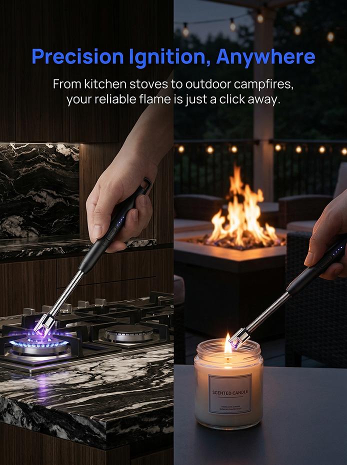 Type-C Interface Kitchen Igniter Lighter Windproof Arc Pulse Ignition Gun Ignition Rod