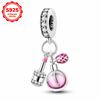 925 Silver travel Airplane and luggage Charms Beads Fits 3mm Bracelet Necklace DIY Women Jewelry Gifts
