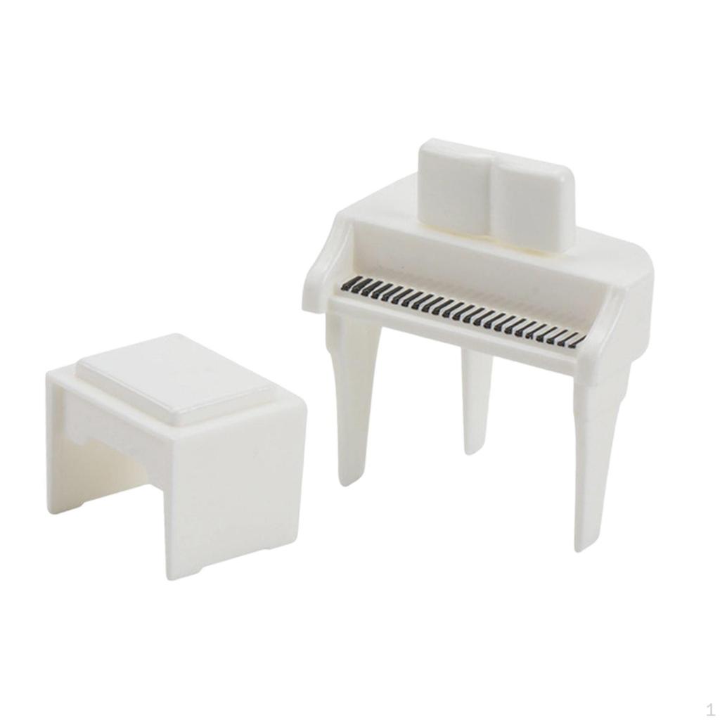 Dollhouse Piano Dolls House Furniture Ornament Home Decor Scenery Supplies Keyboard Toy Mini Upright