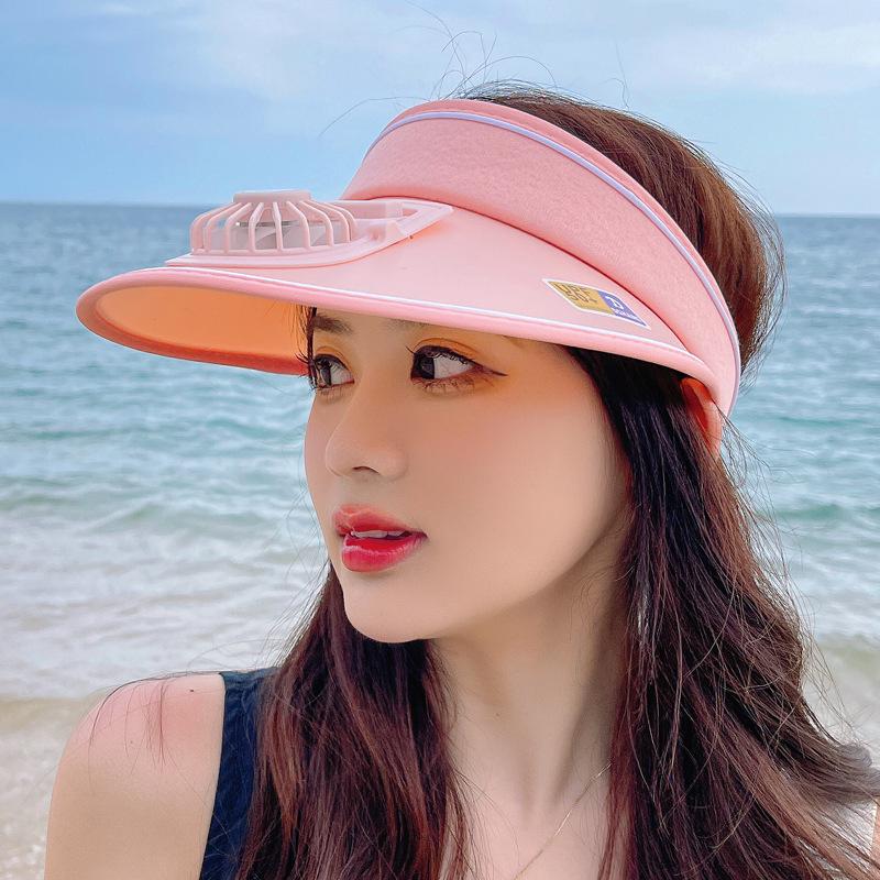 UV Protection Wide Brim Hat with Rechargeable Fan