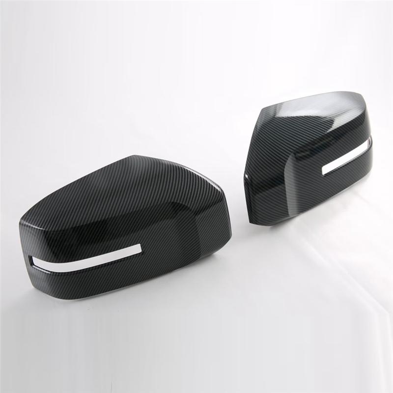A03E-For Mitsubishi Triton / L200 2024 Carbon Fiber Side Door Mirror Cap Rearview Mirror Cover Trim Accessories