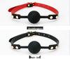 Men's Small Silicone Cowhide-Style Gag Ball with Breathable Hole for Deep Throat Comfort
