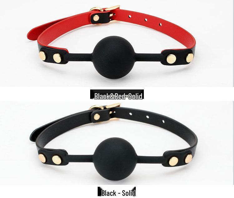 Men's Small Silicone Cowhide-Style Gag Ball with Breathable Hole for Deep Throat Comfort