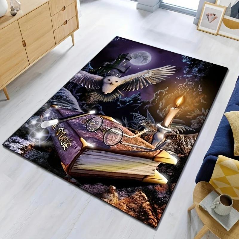 Halloween Magic Area Rug–Anti-slip,Non-Shedding,Stain Resistant Floor Mat for Living Room,Bedroom,Laundry Room,Machine Washable