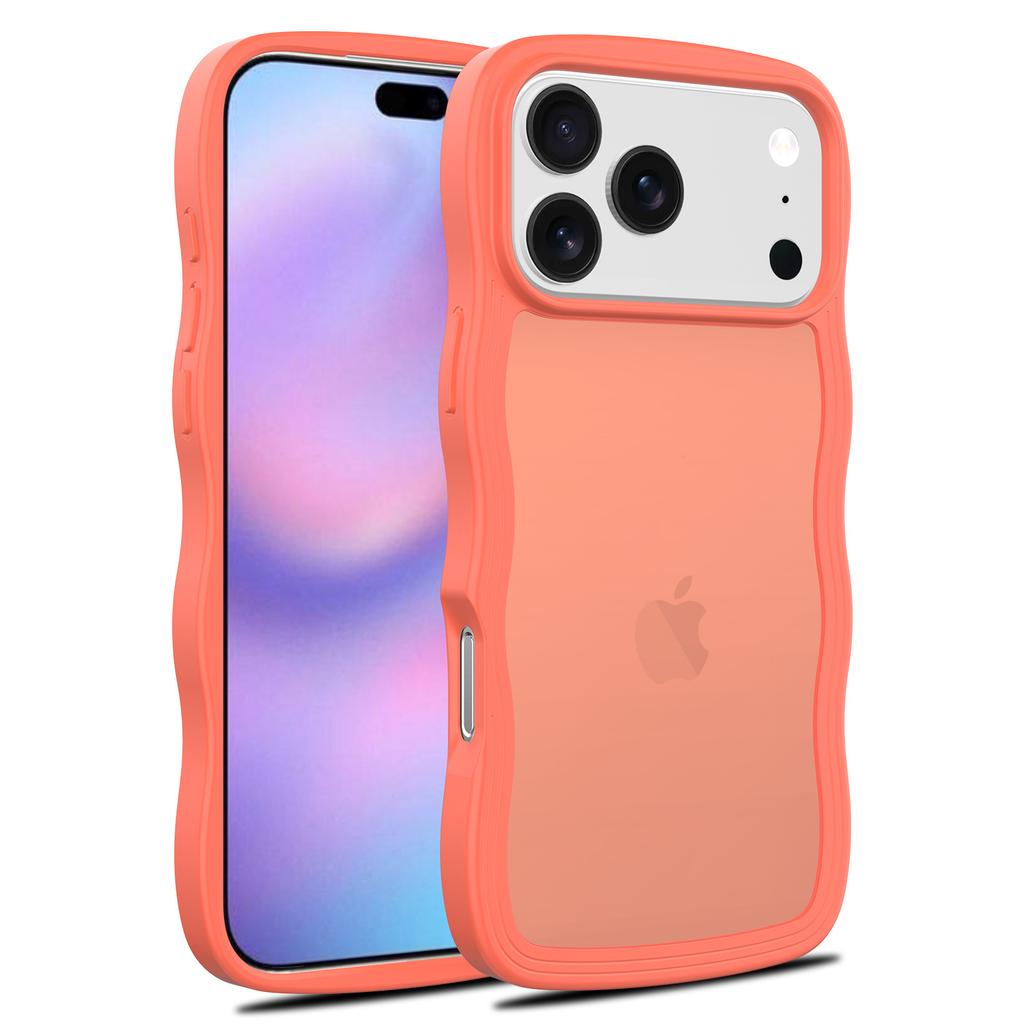 For IPhone 17 Series Phone Case Frosted Wave Pattern for Apple 17 Promax 2-in-1 Anti Drop Protective Case