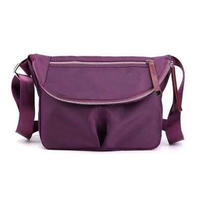 Fashion Nylon Tote Bag for Women Girls Large Capacity Messenger Bag Autumn Winter Shoulder Bags Crossbody Bag  Purple