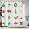 Tu Christmas Shower Curtain Festive Holiday Decor Bathroom Set Waterproof Farmhouse Style Modern Pattern Home Decoration Backdro