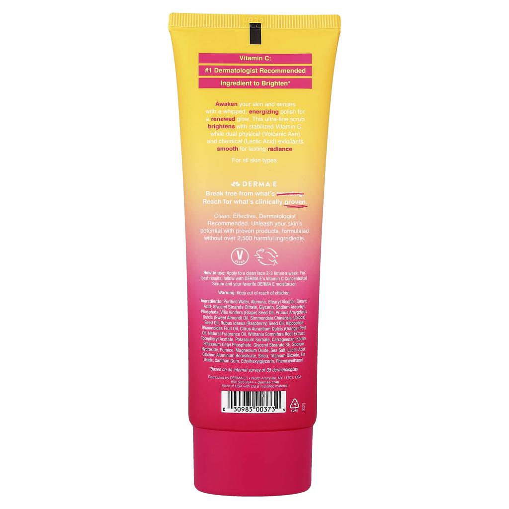 DERMA E, Vitamin C Whipped Radiance Polish, All Skin Types, 4 oz (113 g)