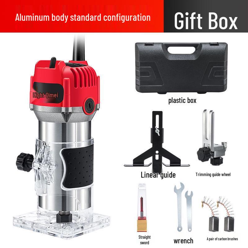 Industrial-Grade Multi-Functional Electric Router: Upside-Down Wood Trimmer & Carving Tool for Holes In Aluminum & Plastic Panels