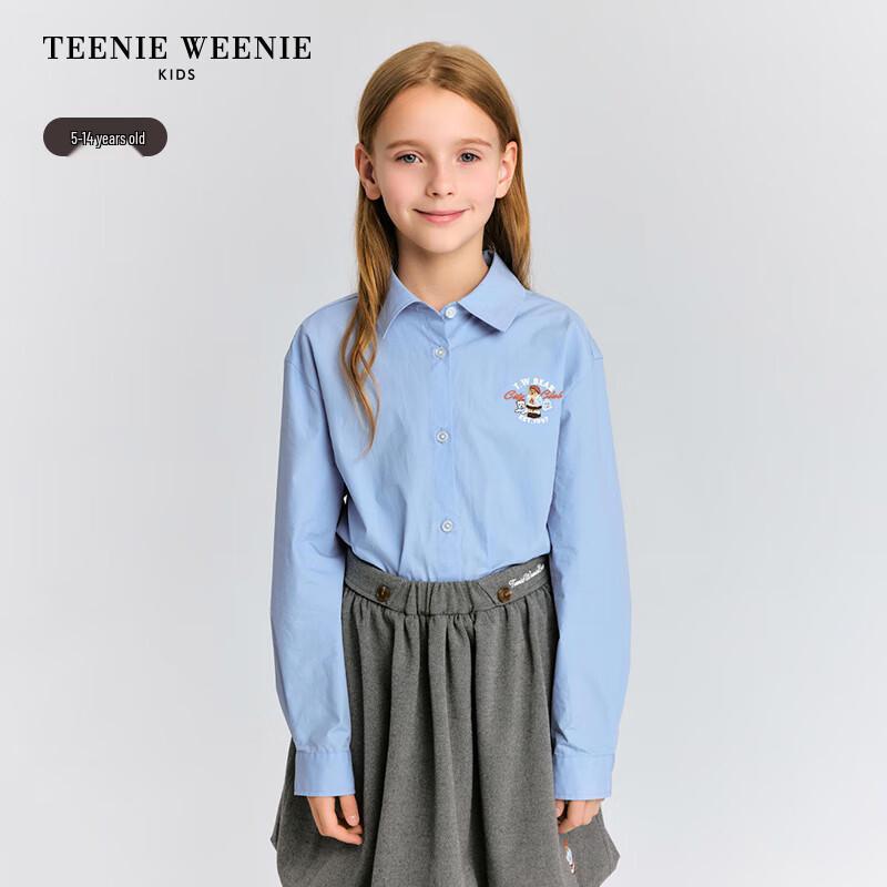 Teenie Weenie Kids  Girls  Retro Classic Lapel Cotton Shirt 130