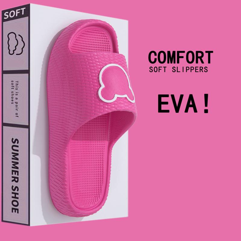 

New EVA slippers women s summer indoor home bathroom stepping on shit feeling men s thick bottom sandals TEMU 44-45 сірий колір