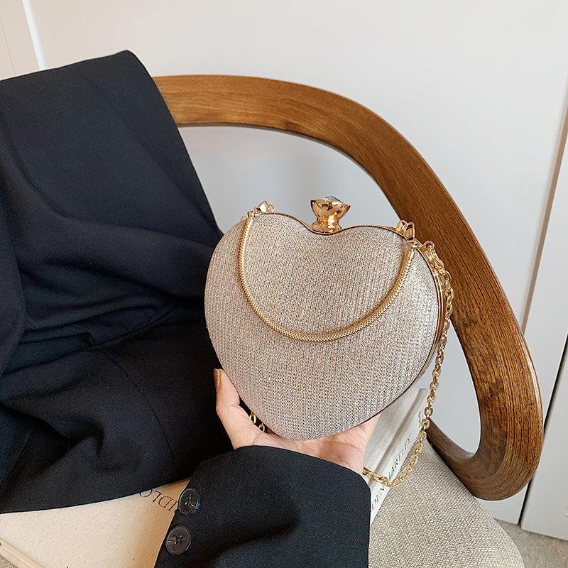 

Новая сумка для вечеринки, нишевый дизайн, текстура, милая маленькая сумка с сердечком, женская сумка, сумочка, на плечо, кроссбоди золотой