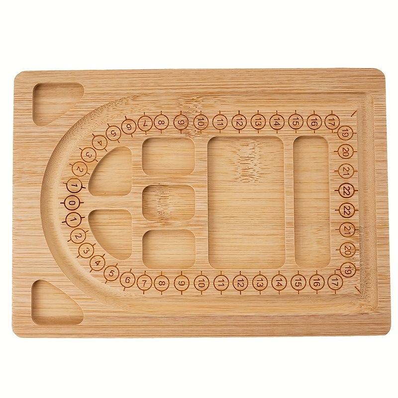 Wooden Bead Board, Solid Wood Bead Tray for DIY Bracelets and Anklets, Pearl Design Stringing Kit, Bamboo Bead Mat for Jewelry