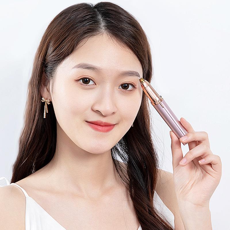 Elektryczny depilator do twarzy damski trymer do brwi Mini przenośne