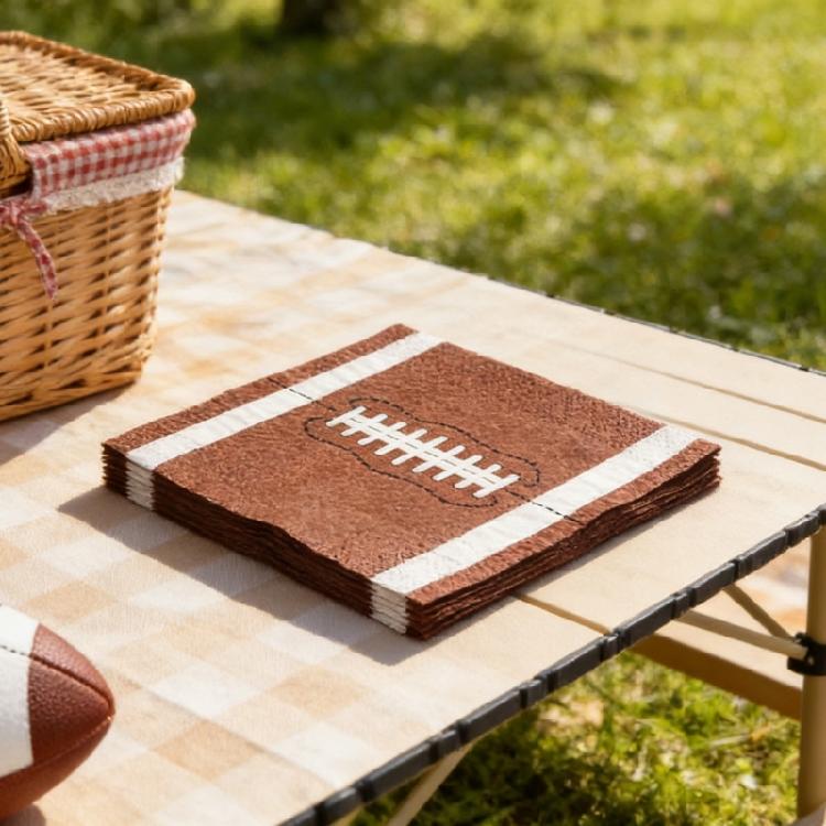 100 Premium American Football Themed Napkins For Sports Activities Team Gatherings And Outdoor Meals