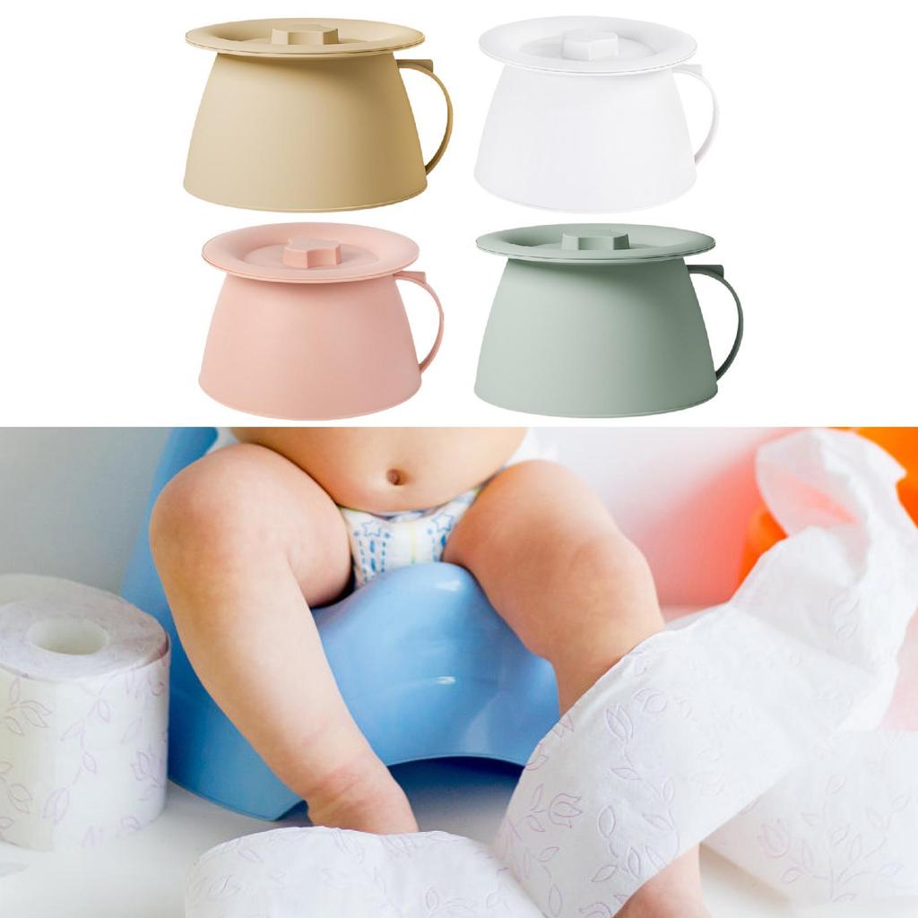 Home Spittoon Basin with Lid Easy to Clean Bedside Dresser Bucket Potty Urinal Pot for Bedroom