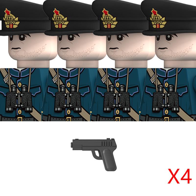 WW2 Military Navy Series Soldier Figures Building Blocks Navy Warrior Bricks Toys Gifts