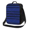 Ukraine Vyshyvanka Embroidery Lunch Bag with Adjustable Shoulder Strap Reusable Thermal Bento Tote for Work Picnic Beach