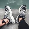 Autumn and winter new men's thick-soled heightening dad shoes, fleece and fleece warm cotton shoes, casual sports live broadcast men's shoes