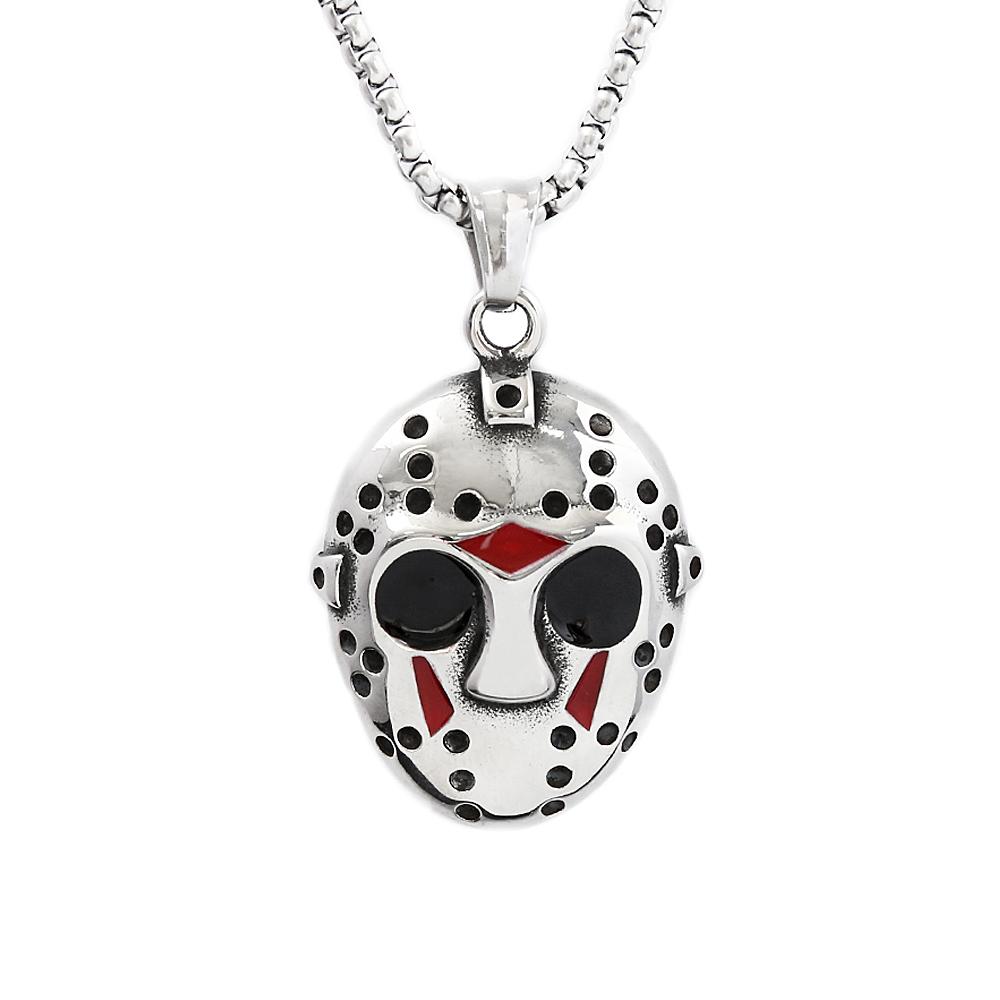 Gotische Hip Hop Totenkopf Anhänger Halsketten Für Männer Edelstahl Punk Mode Skelett Halskette Halloween Schmuck Geschenke Großhandel
