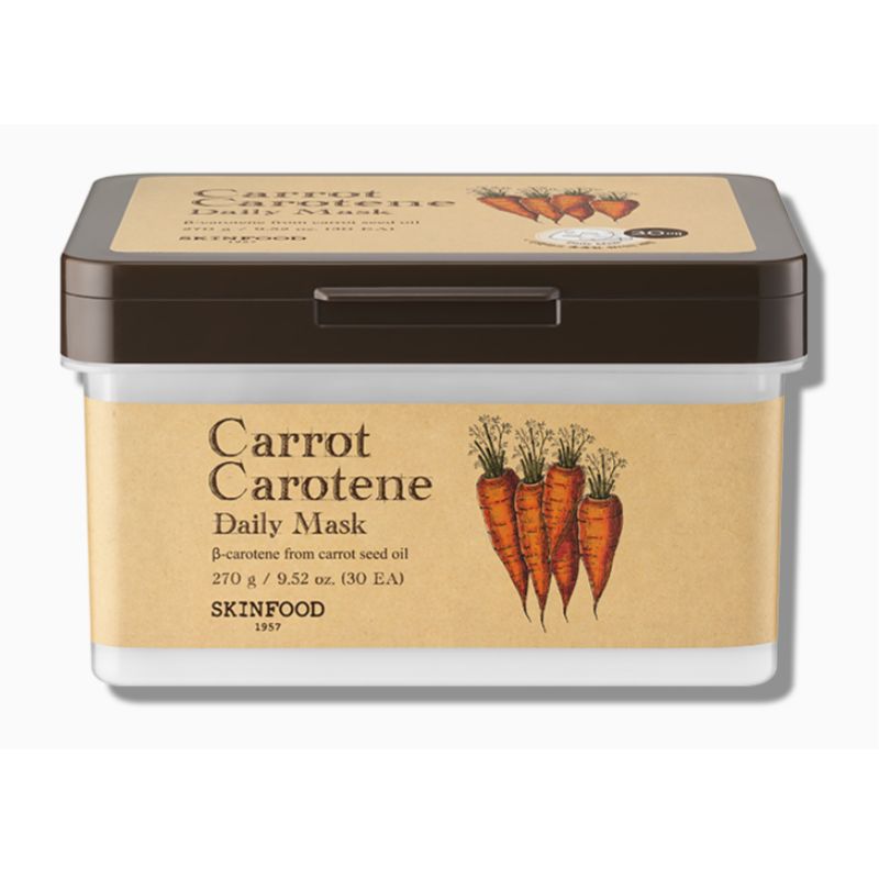 SKINFOOD Carrot Carotene Daily Mask Sheet Hydrating Face Mask 30pcs